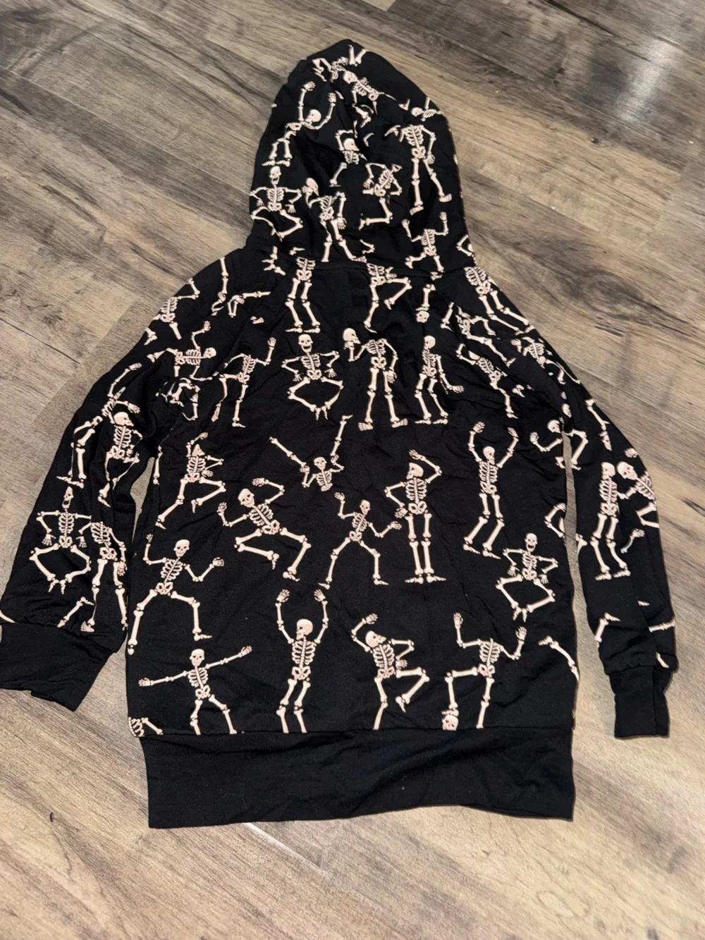 BMBC Bare Moon Baby Co Skeleton Bamboo Hooded Pullover 3T Halloween - Picture 1 of 6